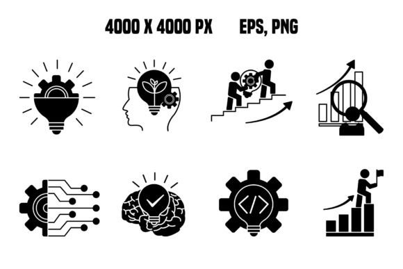 Black Set of Innovation Icons: A Strategic Asset for Modern Design