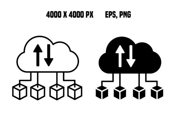 Cloud Computing Icons for Modern Design