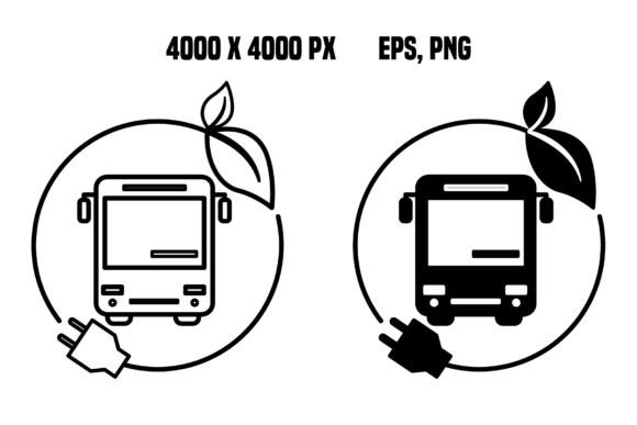 Ecological Transport Icons for Modern Design