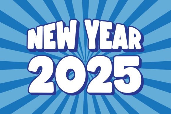 Happy New Year 2025 Typography Design: A Versatile Vector Template