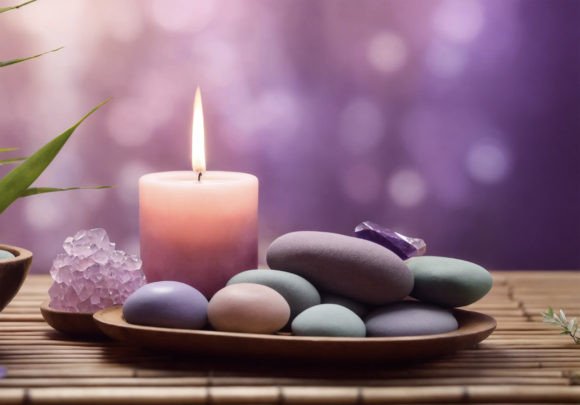 Purple Zen Therapy Background: Crafting Serenity in Visual Design