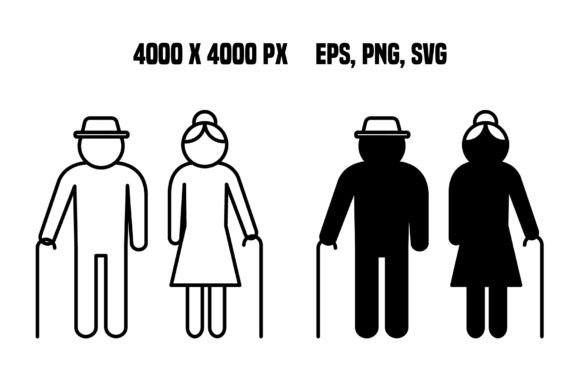 Seniors Icons: High-Quality Vector People for Web Design