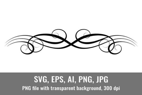 Text Divider Ornament Floral Vintage SVG