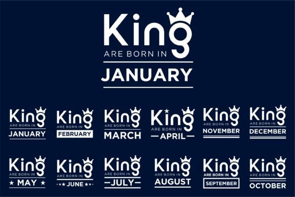 Various Months Are Born in Design: A Versatile Vector Collection for Every Brand