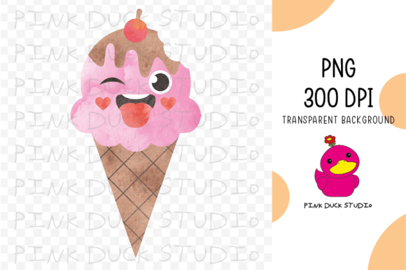 Watercolor Ice Cream Cone Summer Pink: A Designer's Guide